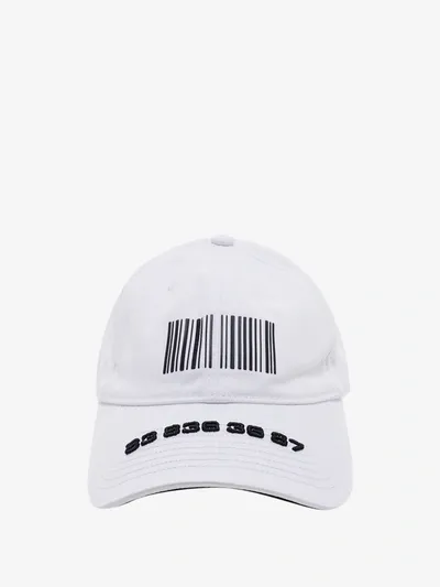 Vtmnts Barcode-print Baseball Cap In White