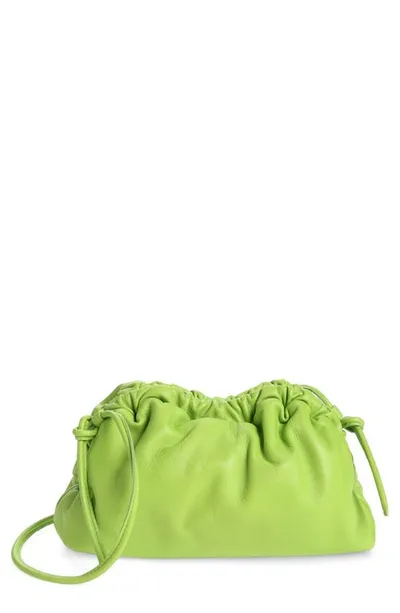 Mansur Gavriel Mini Cloud Leather Clutch In Electric Lime