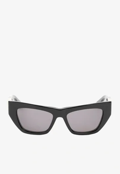 Bottega Veneta Angle Cat-eye Sunglasses In Black