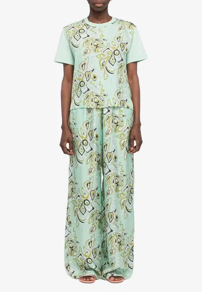 Emilio Pucci Africana Print T-shirt In Mint