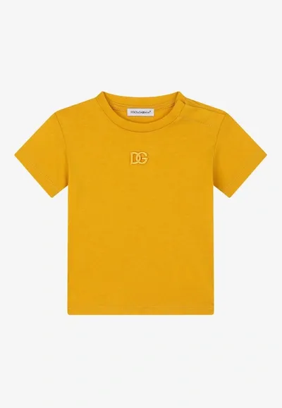 Dolce & Gabbana Babies' Boys Yellow Cotton T-shirt