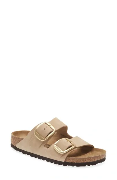 Birkenstock Arizona Big Buckle Slide Sandal In Beige