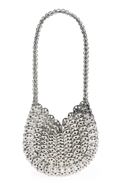 Rabanne 1969 Moon Shoulder Bag In Silver