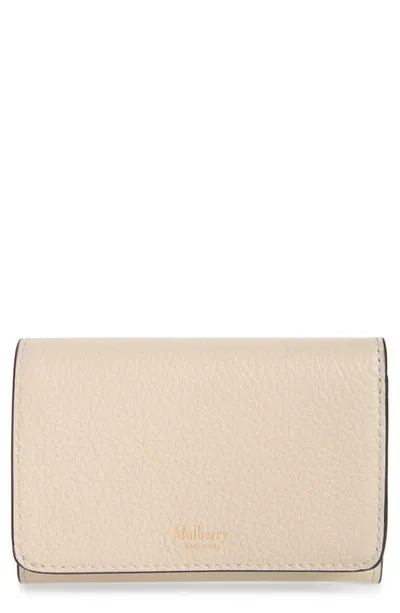 Mulberry Continental Trifold Wallet In Chalk