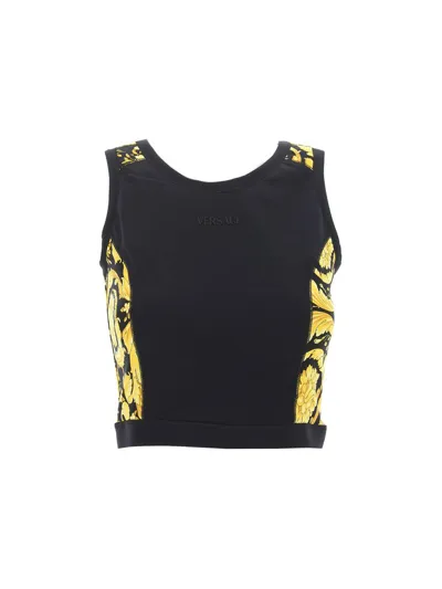 Versace Panelled-design Tank Top In Schwarz