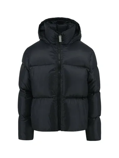 Givenchy Branded Hooded Down Jacket In Black