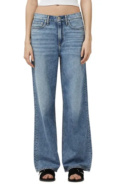 Rag & Bone Featherweight Logan High Rise Wide Leg Jeans In Audrey