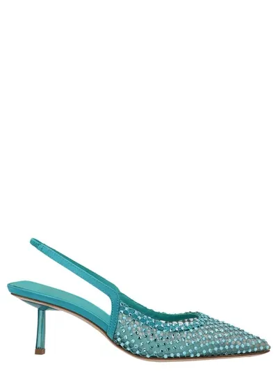 Le Silla Gilda 100mm Slingback Pumps In Blue