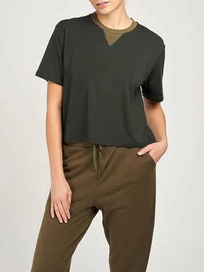 Marchesa Active Dominique Tee In Olive