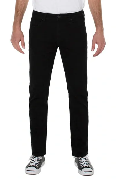 Liverpool Los Angeles Kingston Modern Straight Leg Jeans In Jet Black