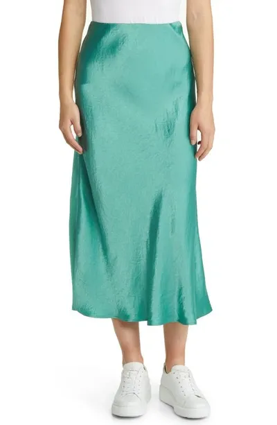 Max Mara Blando Satin Slip Skirt In Turquoise