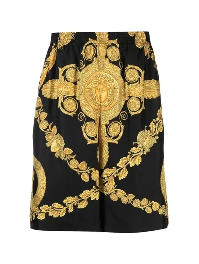 Versace Shorts Black In Nero Oro