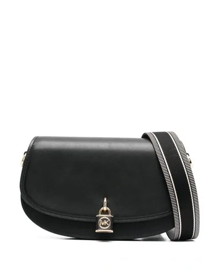 Michael Michael Kors Padlock-detail Shoulder Bag In Black