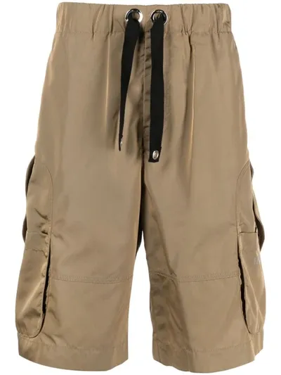 Versace Drawstring-waist Shorts In Neutrals