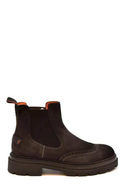 Santoni Boot In Dark Brown