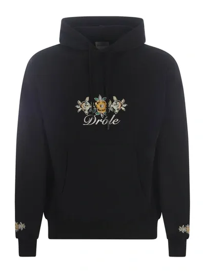 Drôle De Monsieur Drole De Monsieur Sweatshirt With Embroidery In Black