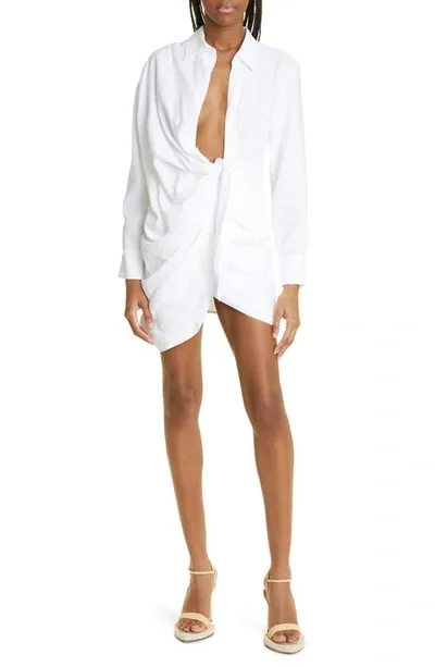 Jacquemus White Le Raphia 'la Robe Bahia' Minidress