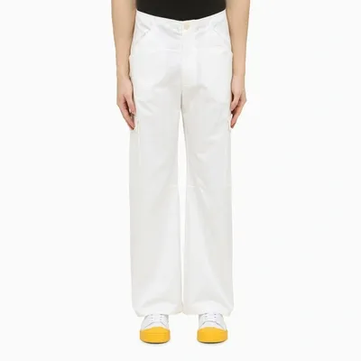 Bluemarble Cotton Cargo Pants In White