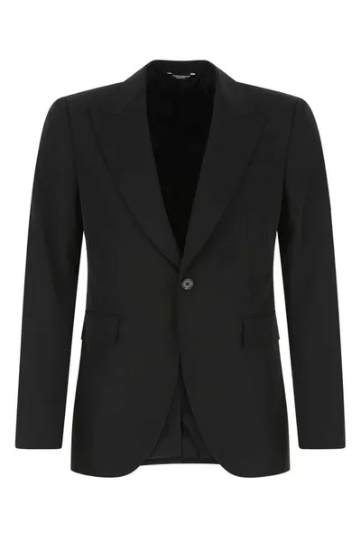 Dolce & Gabbana Sicilia Techno Fabric Jacket In Black