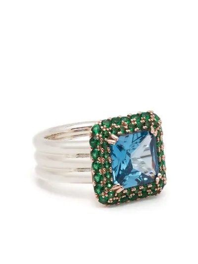 Hatton Labs Crown Stone Ring In Blue