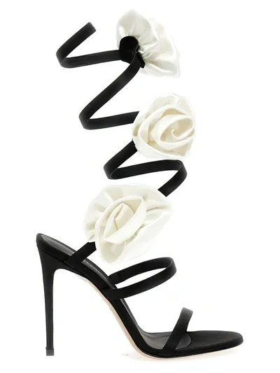 Le Silla Rose High-heel Sandals In Black