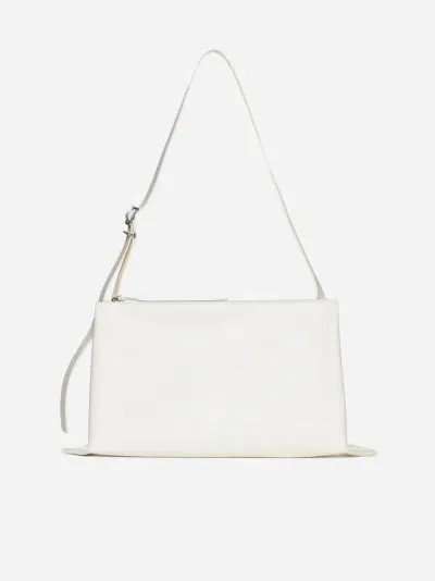 Jil Sander Empire Leather Bag In Ivory