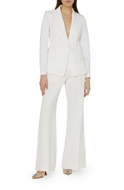 Milly Avery Linen Blazer In White