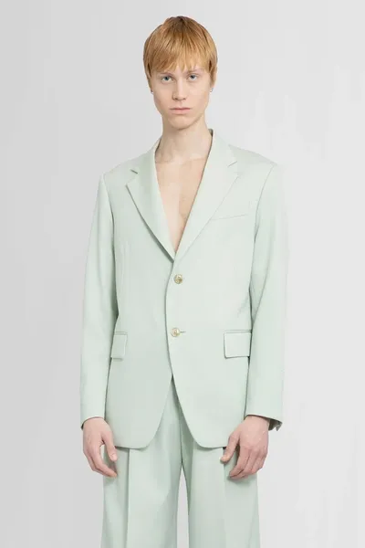 Lanvin Wool Drill Jacket In Green