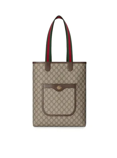 Gucci Small Size Ophidia Gg Shopping Bag In Nude & Neutrals