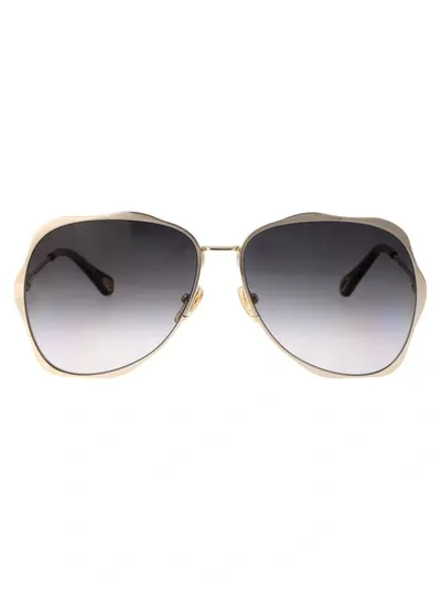 Chloé Ch0183s Sunglasses In Gold