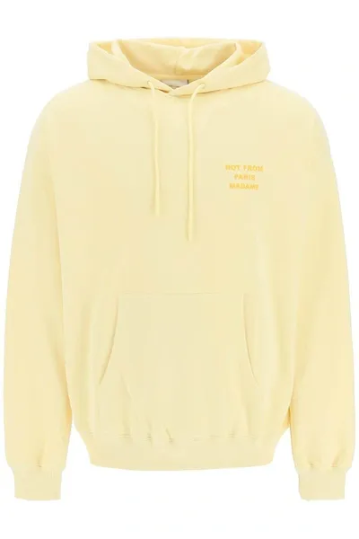 Drôle De Monsieur Nfpm Cotton Hoodie In Light Yellow