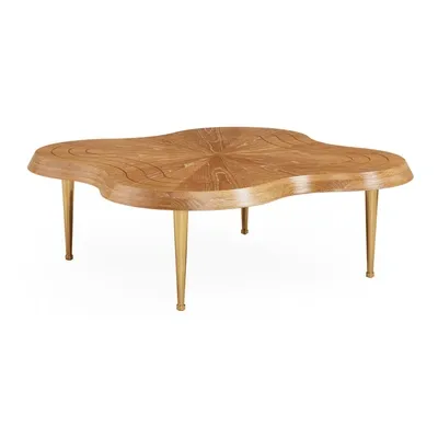 Jonathan Adler Trocadero Clover Cocktail Table In Brown