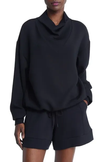 Varley Betsy Funnel Neck Sweatshirt In Black