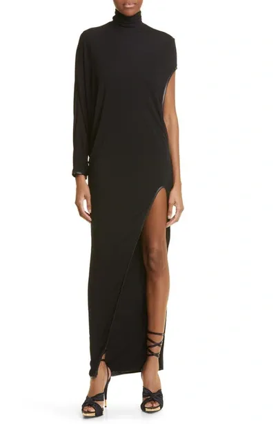 Tom Ford Black Asymmetric Cut-out Maxi Dress