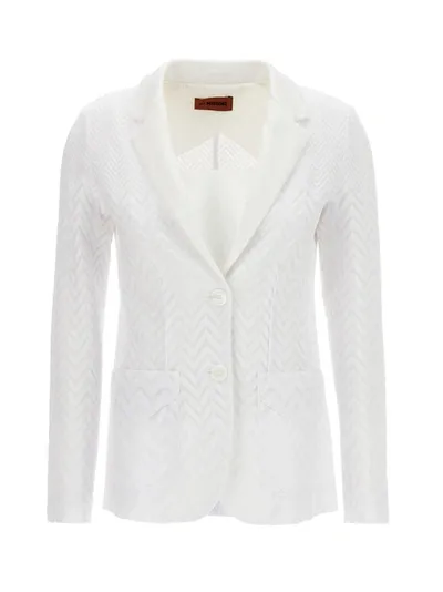 Missoni Blazer Zig Zag In White