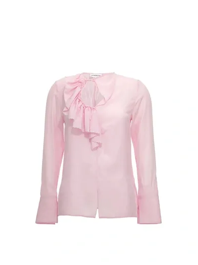 Victoria Beckham Ruffles Bloat Shirt, Blouse In Pink