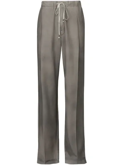 Maison Margiela High-waisted Wide-leg Pants In Gray