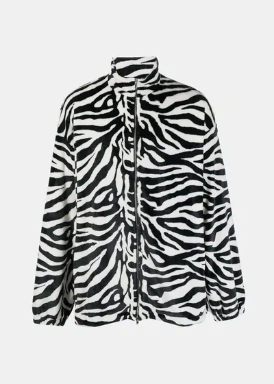 Vetements Zebra-pattern Zip-fastening Coat