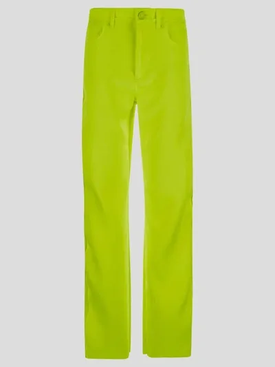 Sportmax Egemone Crepe Duchesse Wide Pants In Yellow