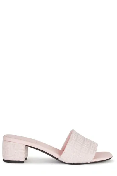 Givenchy 4g Block Heel Slide Sandal In Tndr Pink