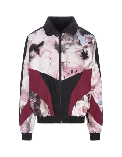 Balmain Pastel Print Panelled Jacket In Multicolour