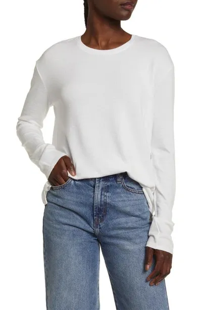 Rag & Bone The Knit Long Sleeve T-shirt In White