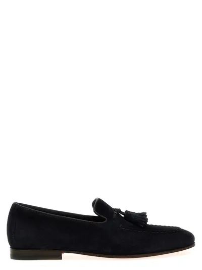 Santoni Tassel Detail Loafers In Blau