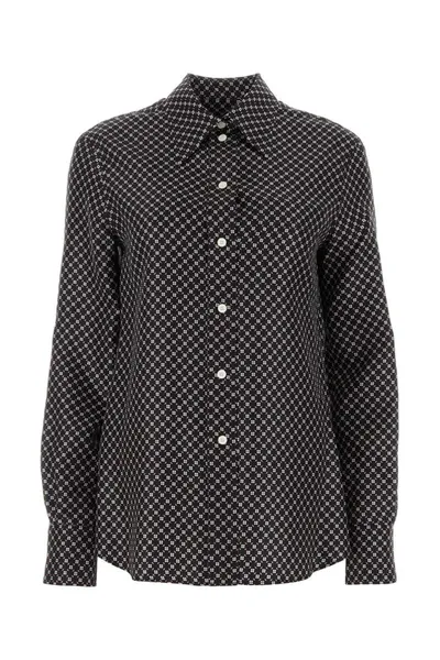 Lanvin Printed Long-sleeve Shirt In Multicolor