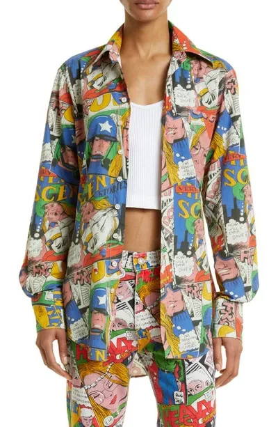 Erl Unisex Printed Shirt Woven In  Comic Book