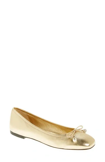 Jimmy Choo Elme Ballerina Shoes In Gold