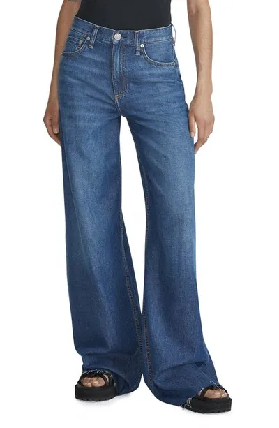 Rag & Bone Sofie Featherweight Wide Leg Jeans In Otto