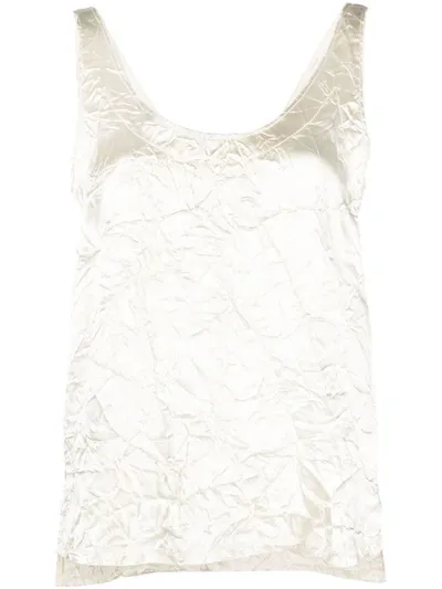 Lanvin Splitted Tank Top Tops White In Cream