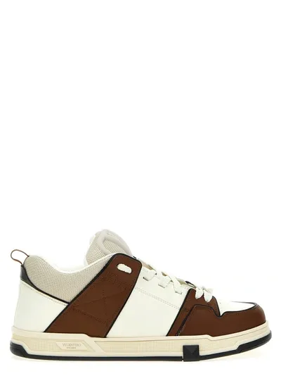 Valentino Garavani Open Skate Sneakers In Brown