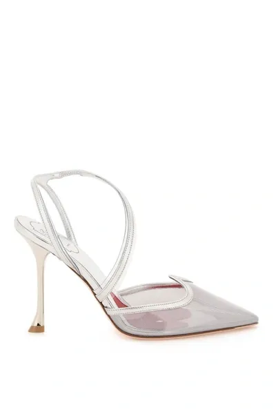 Roger Vivier I Love Vivier Clear Metallic Pumps In Argento